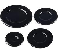 Daaxing Ensemble de 4 pièces de couvercles de brûleur à gaz universels pour plaque de cuisson, Ensemble de couvercles de brûleur à gaz pour plaque de cuisson universelle pour accessoires SABAF, 1