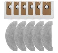 Daaxing Lot de 11 sacs à poussière en tissu pour aspirateur robot Vexilar Cleanova W11 - Accessoires de rechange - 5 chiffons et 6 sacs à poussière
