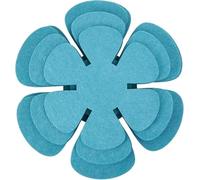Daaxing Lot de 12 protections en feutre pour casseroles de 20,3 cm, 25,4 cm, 3 tailles différentes, protection empilable pour poêles (bleu lac)