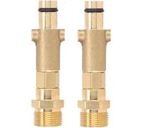 Daaxing Lot de 2 adaptateurs de nettoyeur haute pression en laiton à baïonnette M22 pour nettoyeurs haute pression Nilfisk à filetage extérieur, baïonnette de nettoyeur haute pression, température