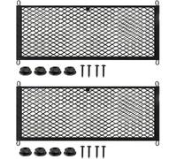 Daaxing Lot de 2 sacs de rangement avec cadre en plastique, filet de rangement élastique pour voiture, camping-car, bateau, camion