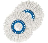 Daaxing Lot de 2 têtes de balai de rechange en microfibre pour balai Leifheit Clean Twist Disc, lavables, faciles à enlever et à remplacer