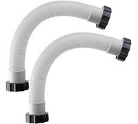 Daaxing Lot de 2 tuyaux de pompe de filtre à sable de piscine de 40,6 cm avec écrous pour système de saumure et filtre à sable Intex