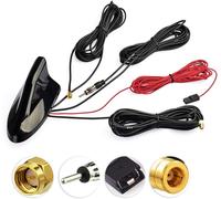 Dab+ Antenne Dab Amplificateur Antenne Autoradio Adaptateurdin Sma Antenne Autoradio Am/Fm Gps Toit Amplificateur Signal Car Shark Fin Antenne Adaptateur Smb Prise Avec Câble Rg174 5M