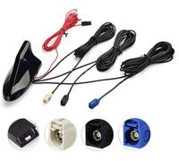 Dab+ Antenne Dab Amplificateur Antenne Autoradio Adaptateurdin Sma Antenne Autoradio Am/Fm Gps Toit Amplificateur Signal Car Shark Fin Antenne Adaptateur Smb Prise Avec Câble Rg174 5M