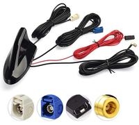 Dab+ Antenne Dab Amplificateur Antenne Autoradio Adaptateurdin Sma Antenne Autoradio Am/Fm Gps Toit Amplificateur Signal Car Shark Fin Antenne Adaptateur Smb Prise Avec Câble Rg174 5M