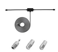 Dab Antenne Radio FM Antenne Dipôle avec Câbled'Extension De 3m, Adaptateurs Universels pour Récepteurs Stéréo, Tuners HiFi, Systèmes Home Cinéma - Compatible avec Yamaha, Pioneer