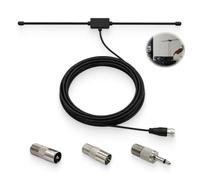 Dab Antenne Radio FM Dipôle 75 Ohms avec Câble Extension de 3M, Antenne Autoradio et Récepteur Stéréo HiFi, Antenne Intérieure pour Voiture, Tuner AV, Adaptateurs Inclus