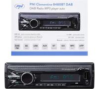 Dab Autoradio Mp3 Lecteur De Voiture Clementine 8480Bt 4X45W, 12 / 24V, 1 Din, Avec Sd, Usb, Aux, Rca, Bluetooth Et Usb 1.5A Pour Le Chargement Du Téléphone[X1740]