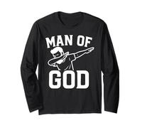 Dab for Jesus Father’s Day Man of God Christian Dad Funny Manche Longue