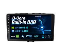 Dab Intégré - Autoradio Android 16 pour Alfa Romeo Giulietta 2014-2020 | Sans Fil Carplay Android Auto - 4G+64G - Caméra + MIC - 9 Pouce - Commande au Volant Dual-Band WiFi 360-CAM DSP Bluetooth