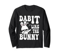 Dab It Like The Bunny Easter Dabbing Funny Rabbit Lovers Manche Longue