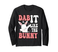 Dab It Like The Bunny Easter Dabbing Funny Rabbit Lovers Manche Longue