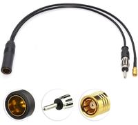 Dab Splitter Dab Antenne Séparateur Câble SMB Antenne Séparateur DIN Femelle à Din mâle à SMB FM Radio RG174 30cm pour AM/FM Dab + Radio Pionnier Clarion Alpine