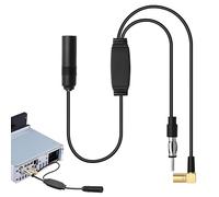 Dab Splitter, Séparateur d’Antenne Dab+ pour Autoradio avec Amplificateur, Adaptateur Antenne SMB/DIN, Compatible avec Pioneer, JVC, Kenwood, Blaupunkt, Alpine, Amplification Intégrée, 34,5 cm