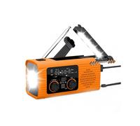 DAB373BT Crank Radio +FM BT Emergency Radio with 5000 MAh Battery Solar with Alarm Clock Blackout