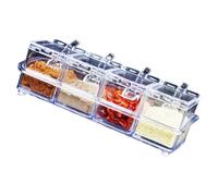 DABAIXIONG 3. Dispensateur De Condiments À 4 Zones Économe En Espace Compartiments Hermétiques Et Scoops Intégrés Pour La Cuisine Essentials Conteneur Rangement Condiments Classe