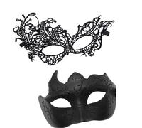 DABAIXIONG Couple Mascarade Masque En Dentelle Mi-face Oeil Vénitienais Fête Costume Halloween Mardi Gras Halloween Costume Masque Pour Adultes Hommes Femmes Couples