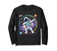 Dabbing Astronaut Pi Symbol Math Pi Day Manche Longue