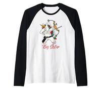 Dabbing Big Archery Sister Unicorn Manche Raglan