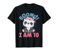 Dabbing Birthday Boy Panda 10e Anniversaire 10 Ans Fille T-Shirt Graphique avec Valeur