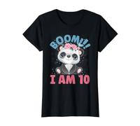 Dabbing Birthday Boy Panda 10e Anniversaire 10 Ans Fille T-Shirt Graphique avec Valeur