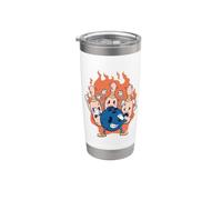 Dabbing Boule de bowling à 3 broches Gobelet isotherme en acier inoxydable double paroi