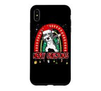 Dabbing Chien Border Collie Boho Rainbow Drôle Noël Coque pour iPhone XS Max