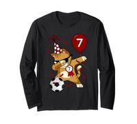 Dabbing Cool Cat Football Football 7ème Anniversaire Manche Longue
