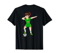 Dabbing Fille Brésil Football Brésilien Enfants Joueur Dab T-Shirt