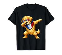 Dabbing Golden Retriever Lunettes de Soleil avec Drapeau de la France T-Shirt