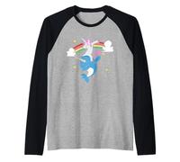 Dabbing Narval Licorne Vintage Baleine Licorne Mignon Narval Manche Raglan