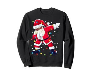 Dabbing Père Noël Noir Afro Afro-américain Sweatshirt