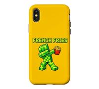 Dabbing Pixel Green Character French Fries Funny Gaming Shir Coque pour iPhone X/XS