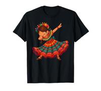 Dabbing Poncho mexicain Sombrero Cinco De Mayo Filles T-Shirt