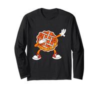 Dabbing Pumpkin Pie Funny Thanksgiving Day Autumn Dab Dance Manche Longue