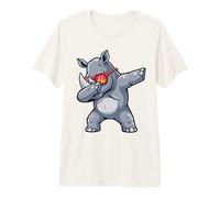 Dabbing Rhino avec Lunettes de Soleil T-Shirt Haut de Gamme