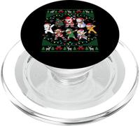 Dabbing Santa Elf Friends Christmas Lights Boys Girls Xmas PopSockets PopGrip pour MagSafe
