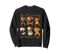 Dabbing Santa Elf Panda Friends Christmas Boys Girls Xmas Sweatshirt
