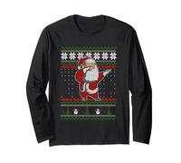 Dabbing Santa Ugly Christmas Sweater Funny Xmas Manche Longue