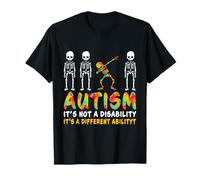 Dabbing Squelette Not A handicap Sensibilisation à l'autisme pour enfants garçons T-Shirt
