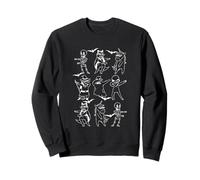 Dabbing Squelette Sorcière Monstre Danse Halloween Dab Sweatshirt