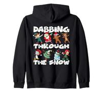 Dabbing Through The Snow Christmas Team Funny Santa Squad Sweat à Capuche