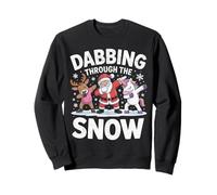 Dabbing Through The Snow Santa Funny Dab Christmas Christmas Sweatshirt