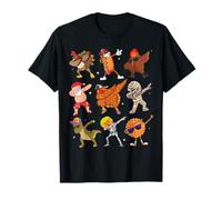 Dabbing Turquie Père Noël pèlerin Thanksgiving Dab drôle T-Shirt