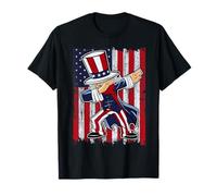 Dabbing Uncle Sam America Flag Patriotic 4th of July T-Shirt