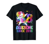 Dabbing Unicorn 8 Ans 8th Birthday Party Girl T-Shirt