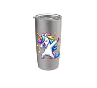 Dabbing Unicorn Enchantment Dab Unicorns Lover Dancing Gobelet isotherme en acier inoxydable double paroi