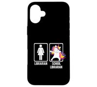 Dabbing Unicorn School Library Dabs Bibliothèque Hip Meme Coque pour iPhone 16 Plus