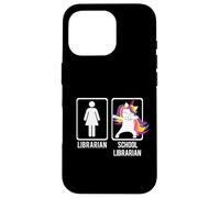 Dabbing Unicorn School Library Dabs Bibliothèque Hip Meme Coque pour iPhone 16 Pro